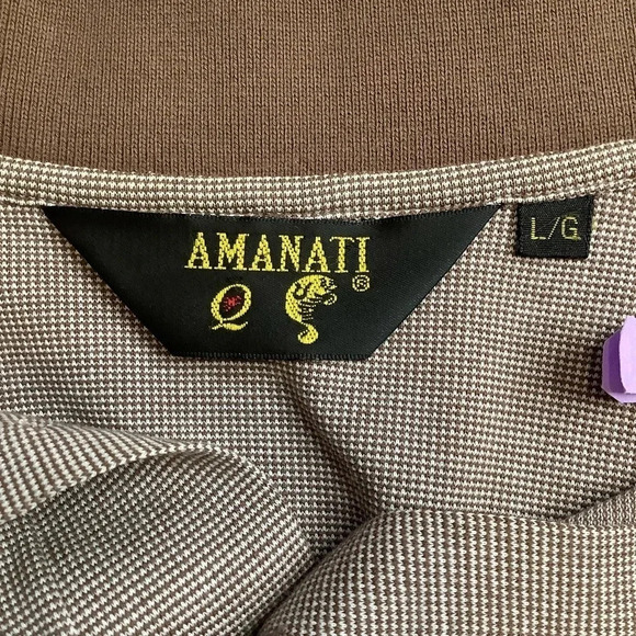 VINTAGE Brown Cotton Knit Polo Shirt Size L - Picture 9 of 14